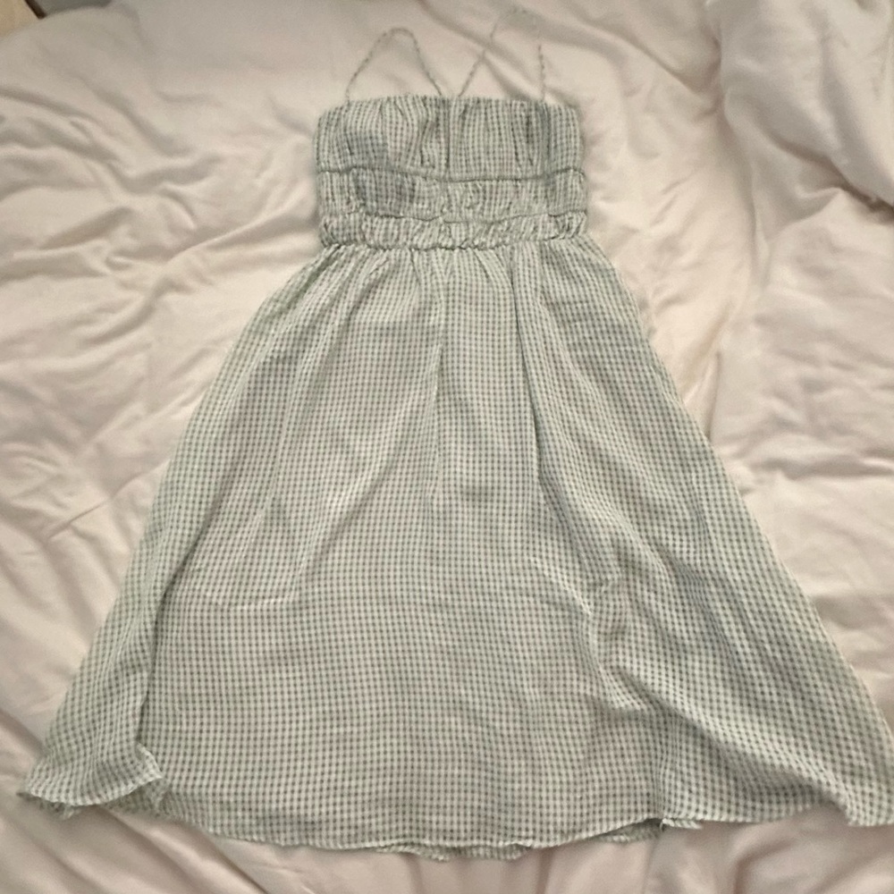 Love Bonita Green Checkered Dress